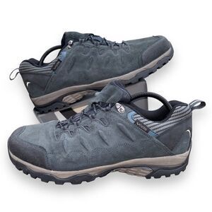 Human Nature by‎ Ortholite Low Top Hiker Outdoor Shoes Navy Suede Men's 12